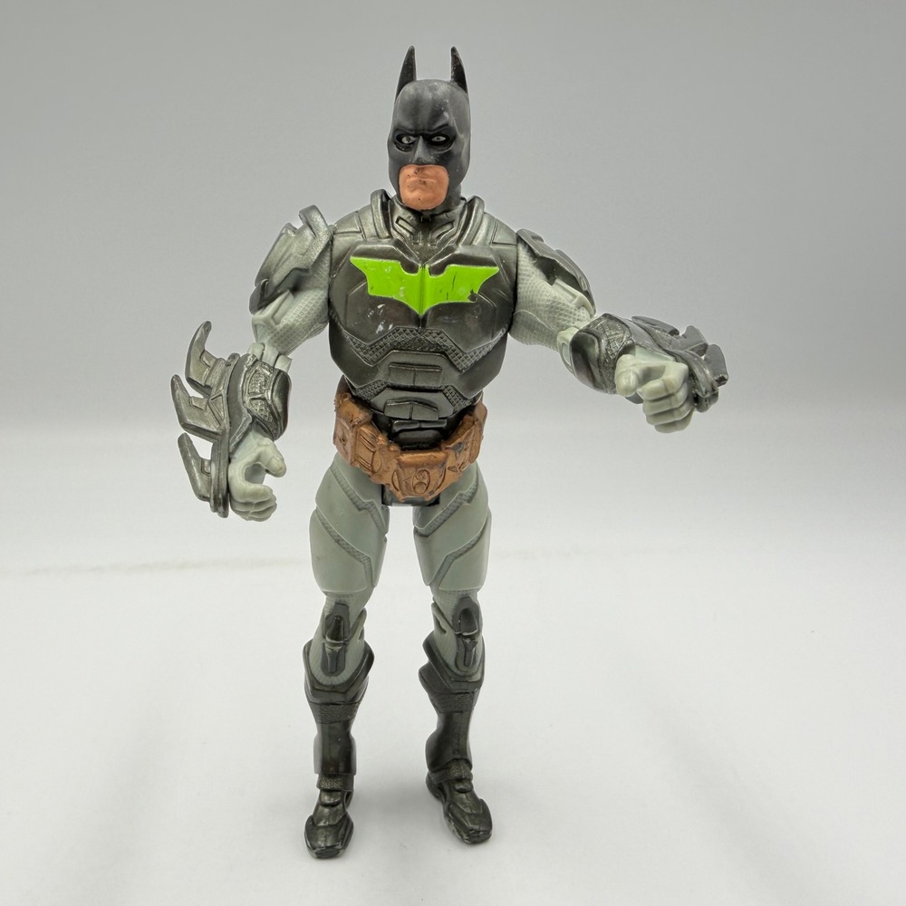 Mattel DC Comics Batman Action Figure Grey Black Armor Green Bat Logo 6 Inch